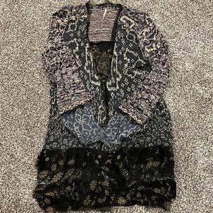 Free People Long Sleeve Open Front Sweater